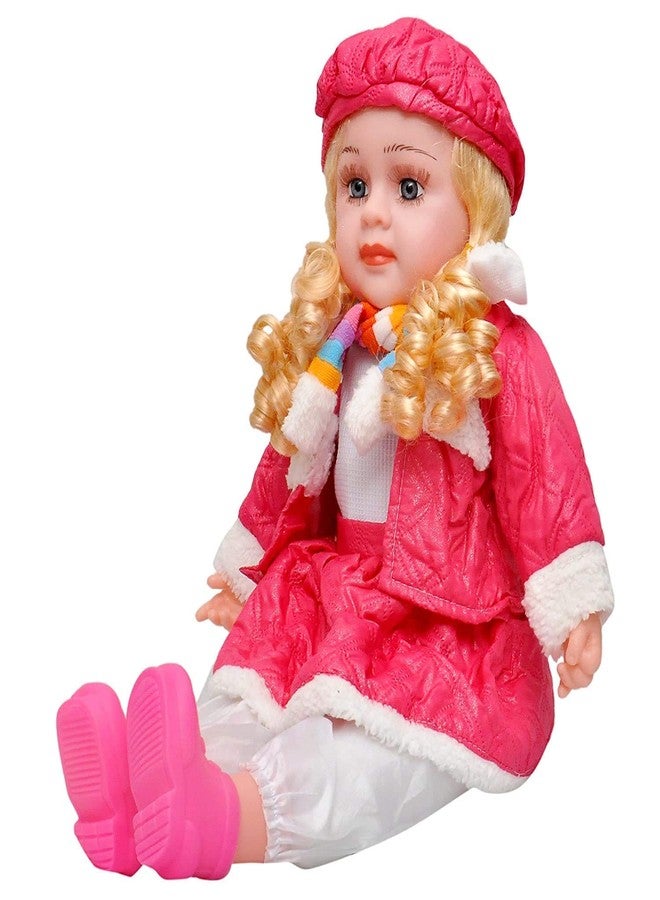 DHAVL Dhaval Singing Baby Girl Doll 40 cm - Big Size Interactive Talking & Musical Doll with Nursery Rhymes, Poems, Soft Plush Clothing, Lifelike Design - Cute Educational Toy Gift for Kids - Image 2